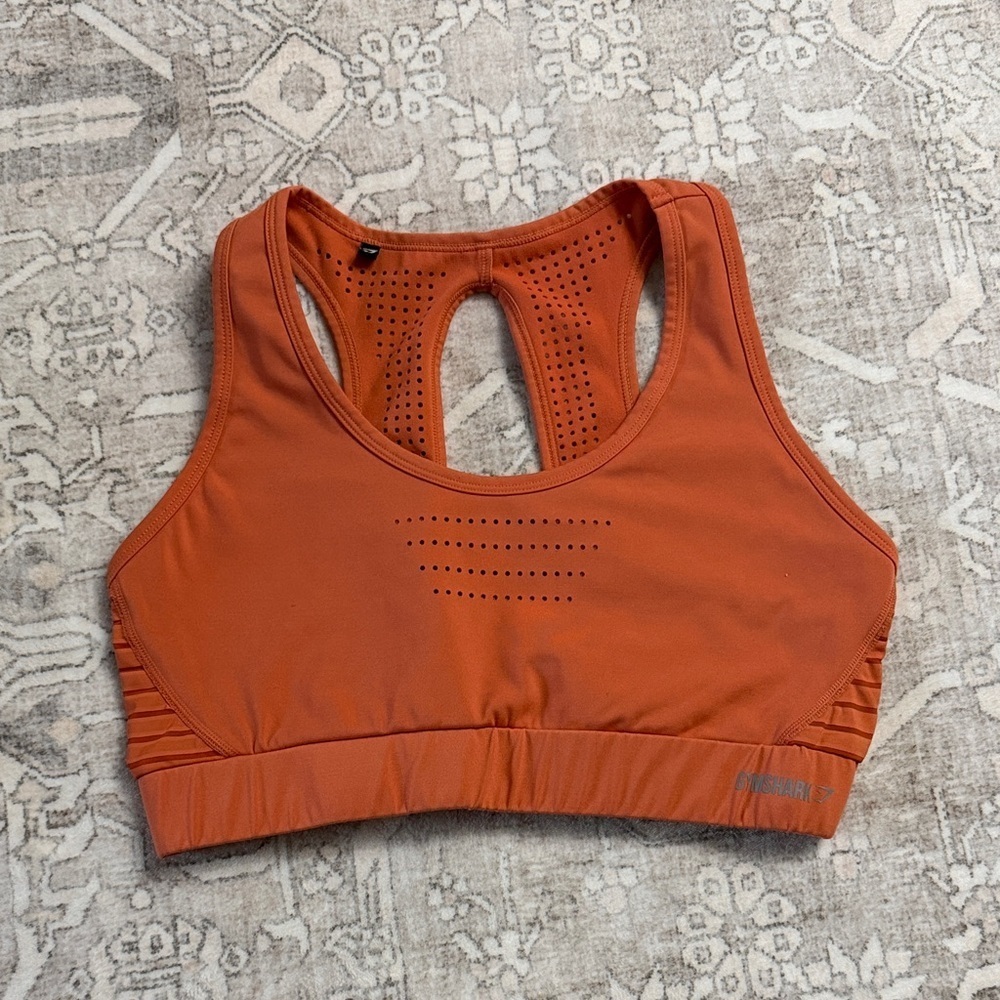 Gymshark Women's Orange Sports Bra Size XS
